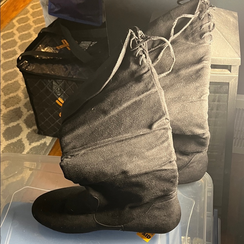 Rampage Black Lace Up Boots